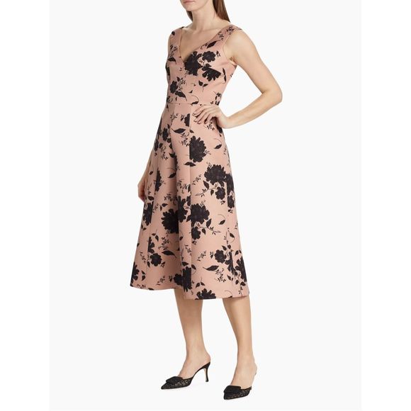 Emilia Wickstead Petrova Floral V-Neck Midi-Dress US 8 $1920 - Picture 2 of 13